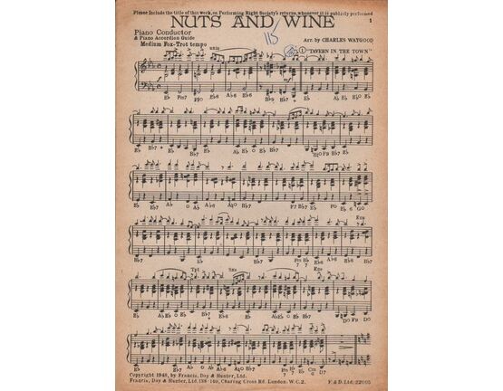 7807 | DANCE BAND:-  NUTS AND WINE - (medium Fox-Trot tempo)
