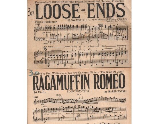 7807 | DANCE BAND with Vocals:- (a) Loose-Ends- Slow Fox-Trot - featured in "Loose Ends" the British International Talking Production   (b) Ragamuffin Romeo-
