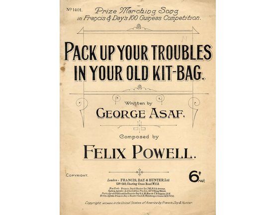 7807 | Pack Up Your Troubles in Your Old Kit Bag - Song