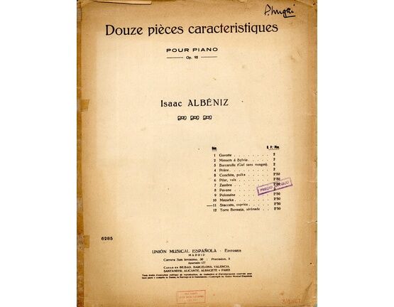 7815 | Albeniz - Staccato (Caprice) - Piano Solo (Op. 92)