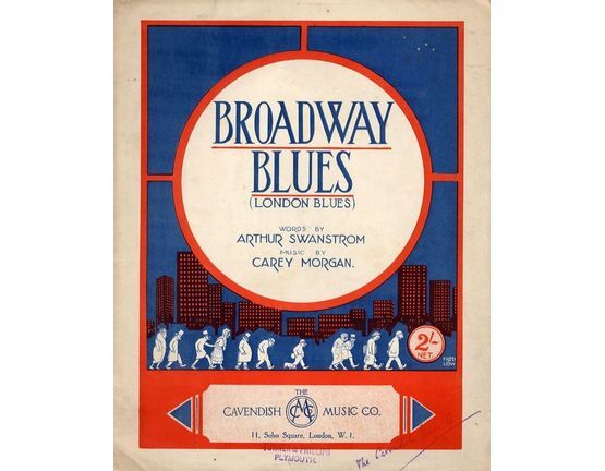 7833 | Broadway Blues (London Blues) - Song Fox-Trot for Piano and Voice