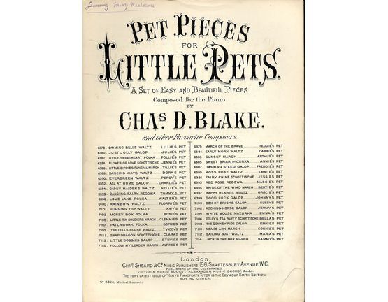 7842 | Dancing Fairy Redowa (Tommy's Pet) - Pet Pieces for Little Pets Series - Musical Bouquet No. 6396