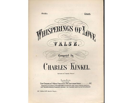 7842 | Whisperings of Love - Valse - Piano Duet