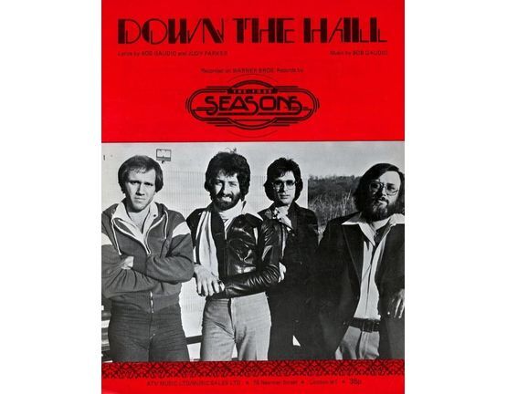 7849 | Down the Hall - Recorded on Warner Bros. records by The Four Seasons - For Piano and Voice with chord symbols
