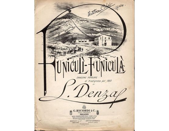 7855 | Funiculi Funicula - Canzone Popolare - Italian Words - Key of E flat
