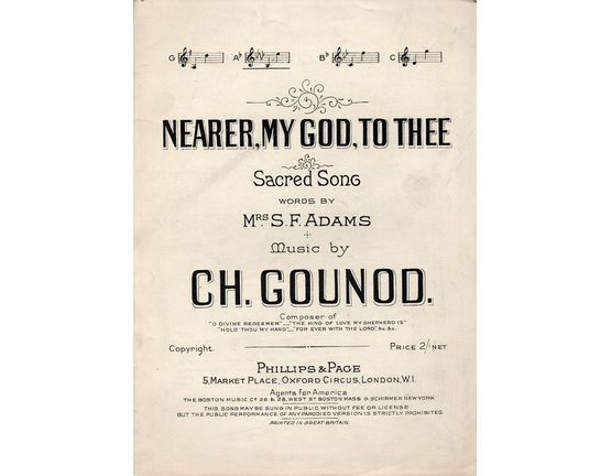 7863 | Nearer My God To Thee - Sacred Song - In the key of A flat major