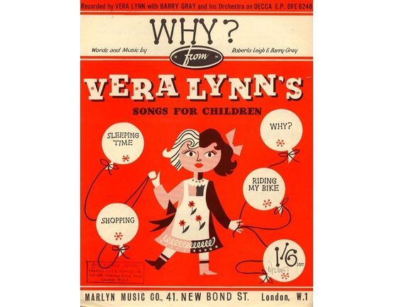 7870 | Why? - From Vera Lynn's Songs for Children series - Recorded by Vera Lynn with Barry Gray and his Orchestra on Decca E. P. DFE 6248