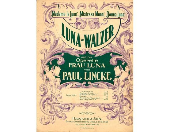 7881 | Luna-Walzer - From the Operette "Frau Luna" - For Piano Solo