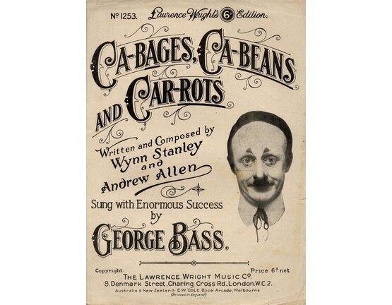 7885 | Ca-bages - Ca-beans and Car-rots - Featuring George Bass and Sung with Enormous Success