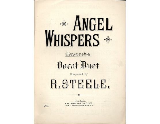 7893 | Angel Whispers - Favourite Vocal Duet - F. Pitman & Co. Edition No. 880