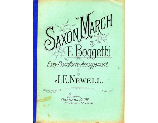 7936 | Saxon March - Easy Pianoforte Arrangement