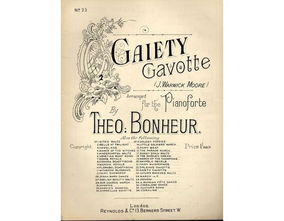 7940 | Gaiety Gavotte - For Pianoforte - Series No. 23