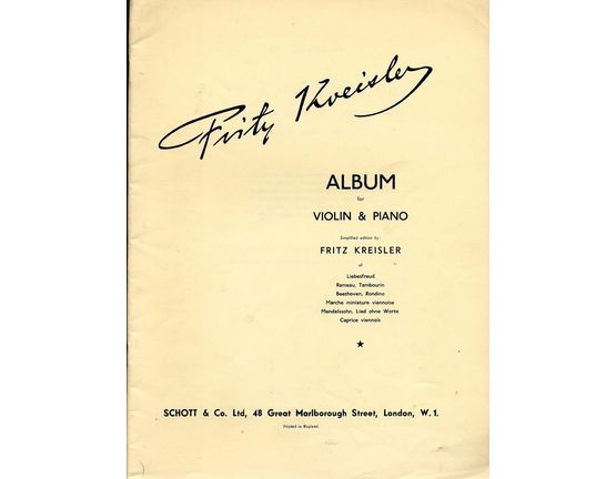 7947 | Album for Violin and Piano - Simplified Edition - Edition Schott No. 1600