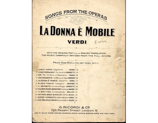 7966 | La Donna e Mobile - Key of E Major