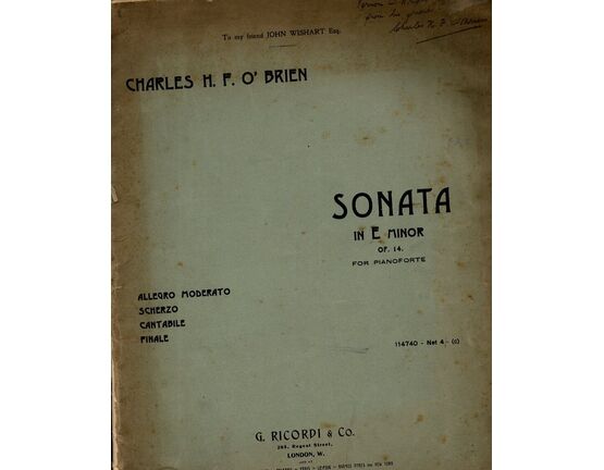 7966 | Sonata in E Minor - For Pianoforte - Op. 14