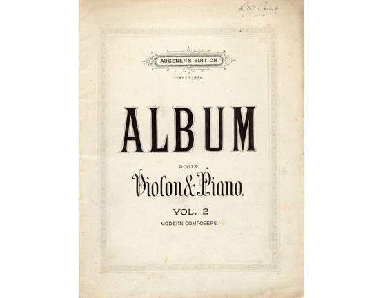 7977 | Album pour Violon et Piano - Augeners Edition No. 7322b - Vol. 2 - Modern Composers