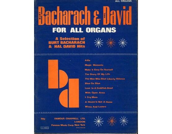 7979 | Bacharach & David for All Organs - A Selection of Burt Bacharach & Hal David Hits