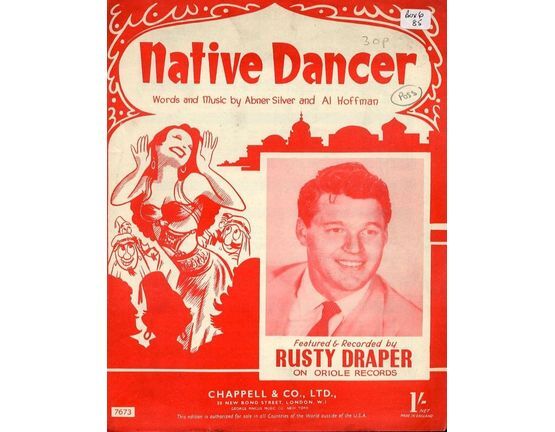 7979 | Native Dancer - Featured and Recorded by Rusty Draper on Oriole Records - For Piano and Voice with chord symbols
