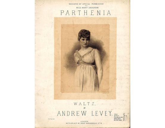7981 | Parthenia - Waltz dedicated by special permission to Miss Mary Anderson