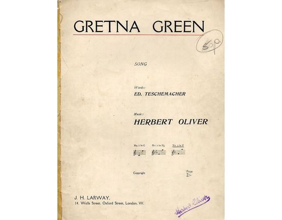 7987 | Gretna Green - Song in the key of F major for higher voice