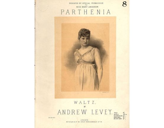 8011 | Parthenia - Waltz for Piano Solo - Dedicated by Special Permission to Miss Mary Anderson