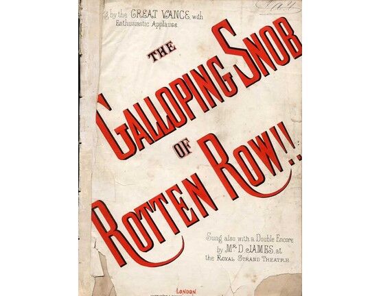 8012 | The Galloping Snob Of Rotten Row - The Celebrated Comic Song as Sung by the "Great Vance"