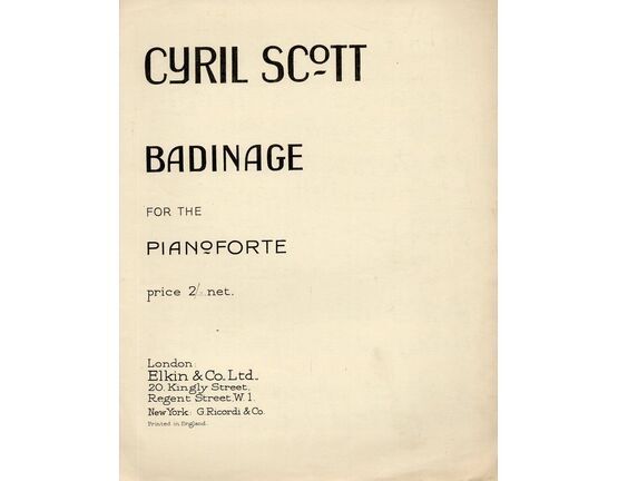 8023 | Badinage - For the Pianoforte
