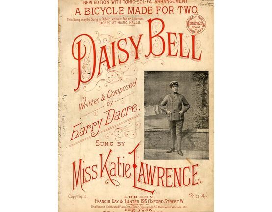 8028 | Daisy Bell - A Bicycle made for two - As sung by Miss Katie Lawrence