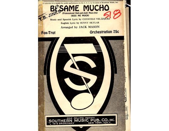 8047 | Besame Mucho (Kiss Me Much) - Arrangement for Full Orchestra