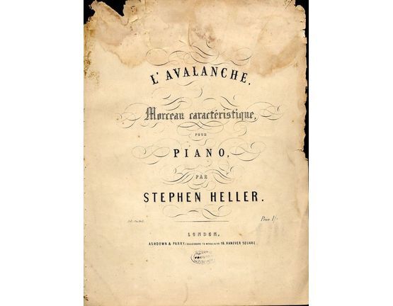8049 | L'Avalanche - Morceau caracteristique pour Piano