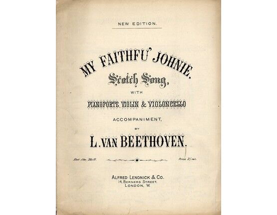 8069 | Beethoven - My Faithfu' Johnie - Scotch Song with Pianoforte, Violin and Cello Accompaniment
