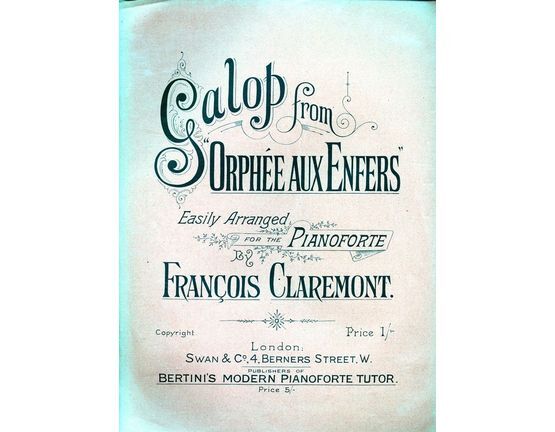 8070 | Galop from "Orphee aux Enfers - Easily arranged for Pianoforte