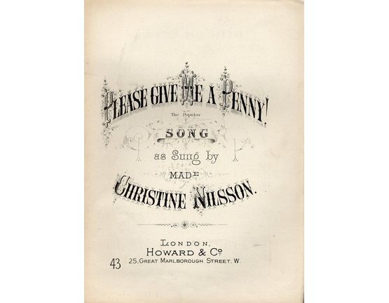 8074 | Please Give me a Penny! - As sung by Christine Nilsson - Howard & Co edition no. 43