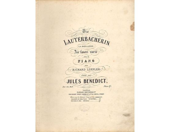 8086 | La Babillarde - Die Lauterbacherin for Piano