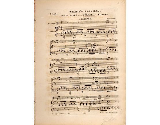 8116 | Koenigs Journal - No. 46 - For Pianoforte a Pistons/Piano