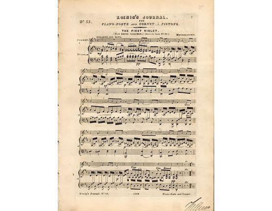 8116 | Koenigs Journal - No. 55 - For Cornet a Pistons/Piano