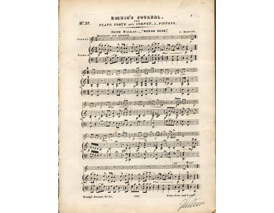 8116 | Koenigs Journal - No. 57 - For Cornet a Pistons/Piano