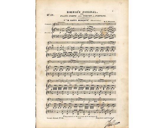 8116 | Koenigs Journal - No. 58 - For Cornet a Pistons/Piano