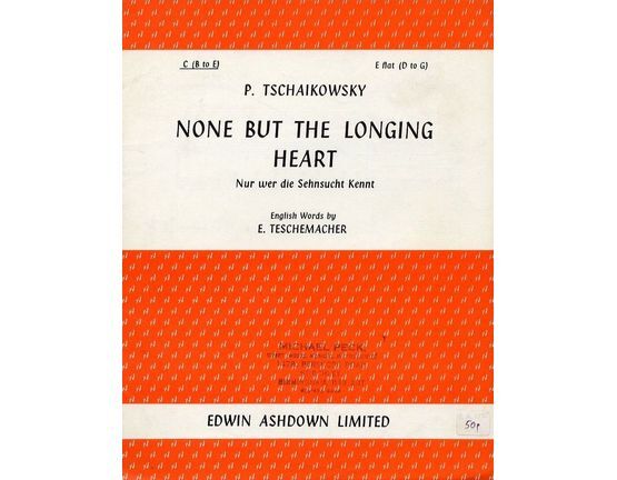 8158 | None but the Longing Heart (Nur wer die Sehnsucht kennt)- In the key of C major for lower voice