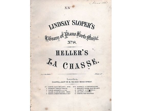 8167 | La Chasse - Lindsay Slopers Library of Piano Forte-Music series No. 8