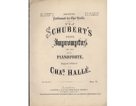 8167 | Schubert's four Impromptus for The Pianoforte - Op. 142, No. 2 in A Flat