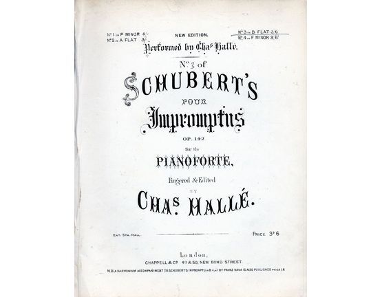 8167 | Schubert's four Impromptus for The Pianoforte - Op. 142, No. 3 in B Flat
