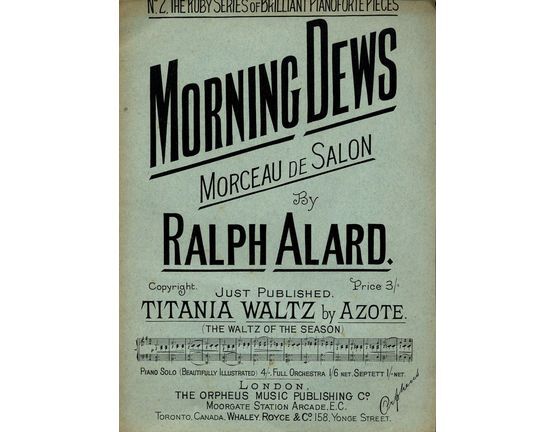 8186 | Morning Dews - Morceau de Salon - No. 2 from "The Ruby Series of brilliant Pianoforte pieces"