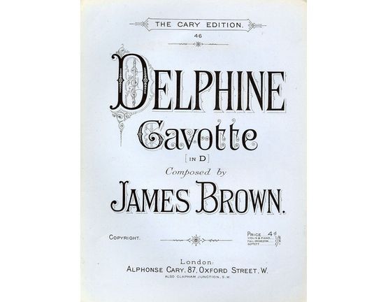 8188 | Delphine - Gavotte (in D) for Piano Solo - The Cary Edition No. 46