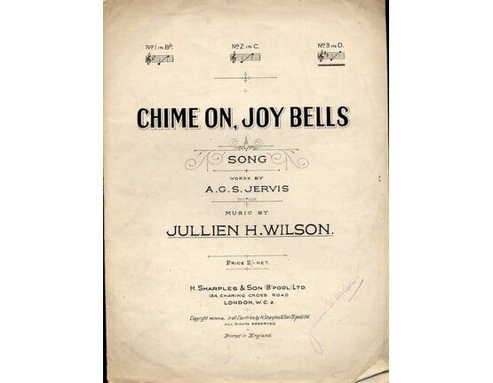8202 | Chime On, Joy Bells - Song in the Key of D Major for High Voice