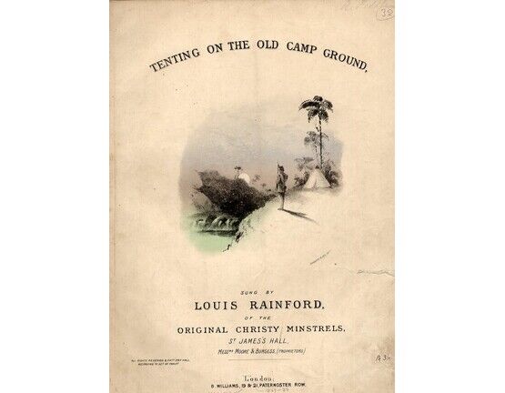 8212 | Tenting on the Old Camp Ground - Sung by Louis Rainford of the Original Christy Minstrels - Song