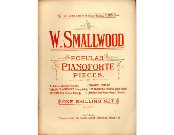 8237 | W. Smallwood - Popular Pianoforte Pieces - The Castle Music Series of Music Books No. 705