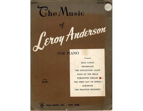 8250 | The Music of Leroy Anderson - For Piano - Book One