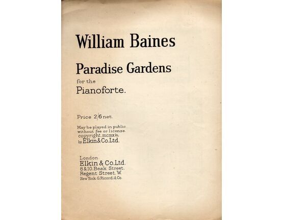 8291 | Paradise Gardens - For The Pianoforte