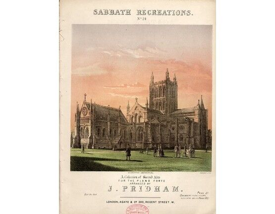 8308 | Sabbath Recreations - No. 24 - A Collection of Sacred Airs - For the Pianoforte depicting Hereford Cathedral